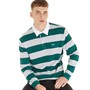 Wrangler Mens Long Sleeve Rugby Polo Light Grey Melee