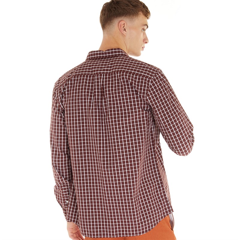 Wrangler Mens 1 Pocket Long Sleeve Shirt Dahlia