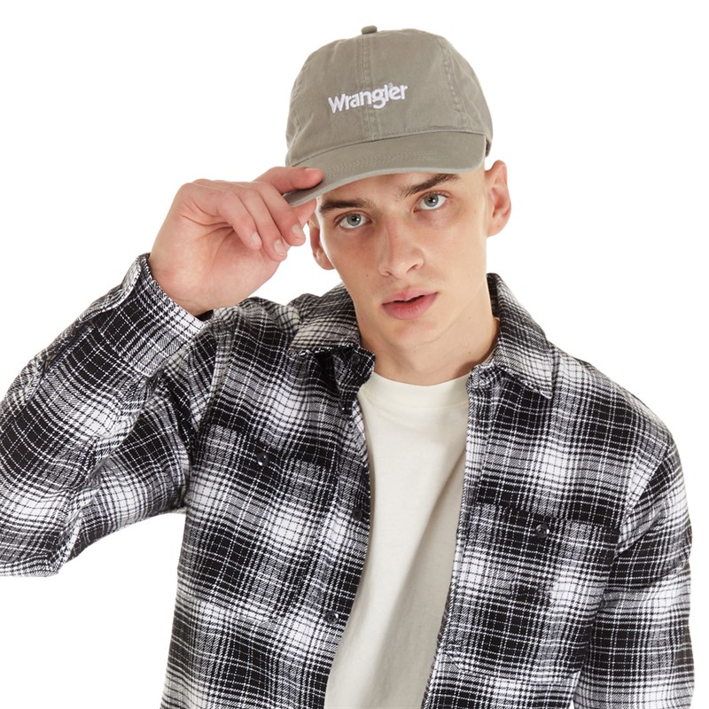 Wrangler Mens Washed Logo Cap Pearl Blue