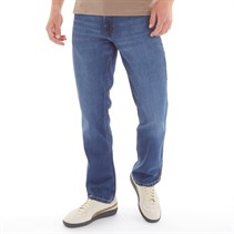 Wrangler Mens Greensboro Regular Straight Fit Jeans Rain Drop