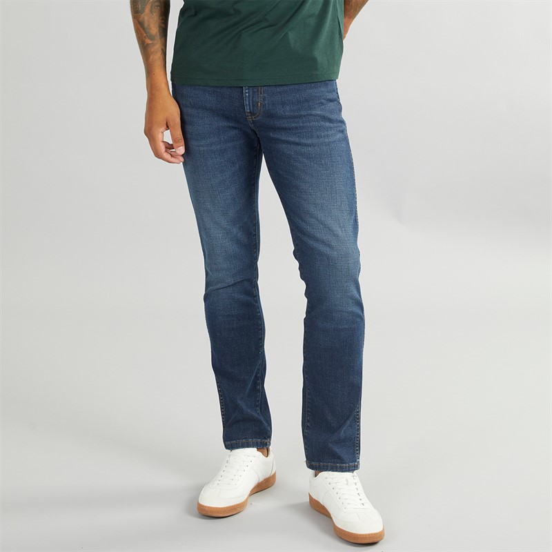 Wrangler Mens Larston Slim Tapered Jeans Obsidian