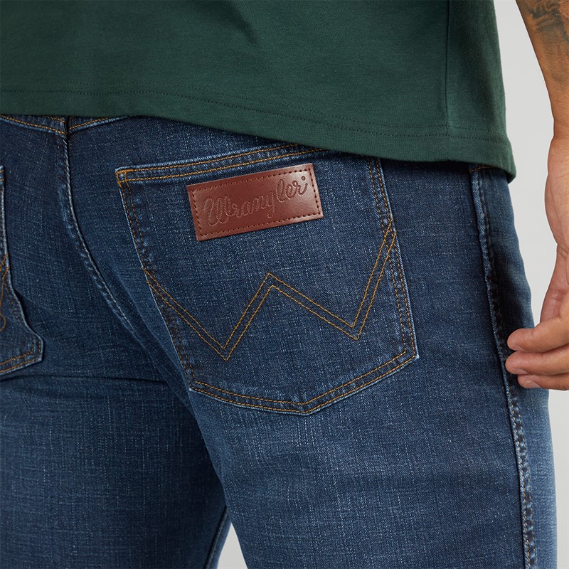 Wrangler Mens Larston Slim Tapered Jeans Obsidian
