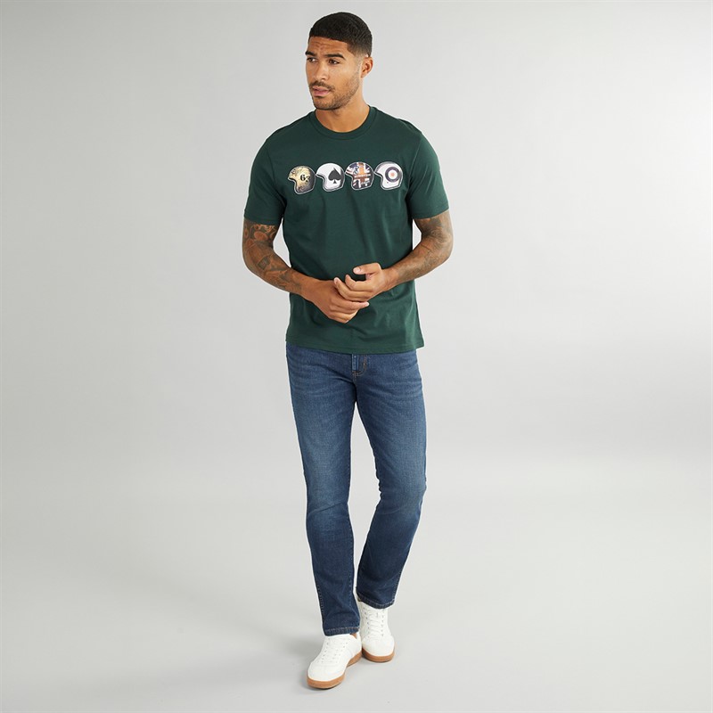 Wrangler Mens Larston Slim Tapered Jeans Obsidian