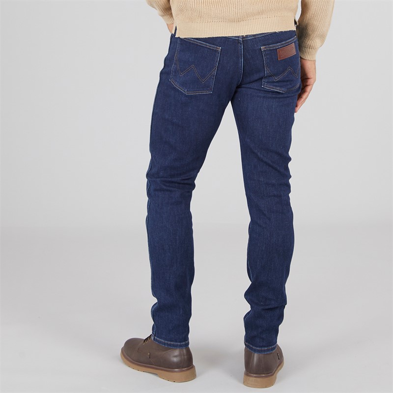 Wrangler Mens Larston Slim Tapered Jeans Dark Wash