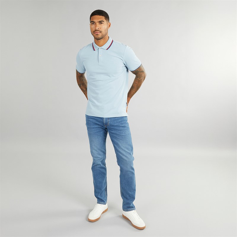 Wrangler Mens Greensboro Regular Straight Fit Jeans Oakwood Blue