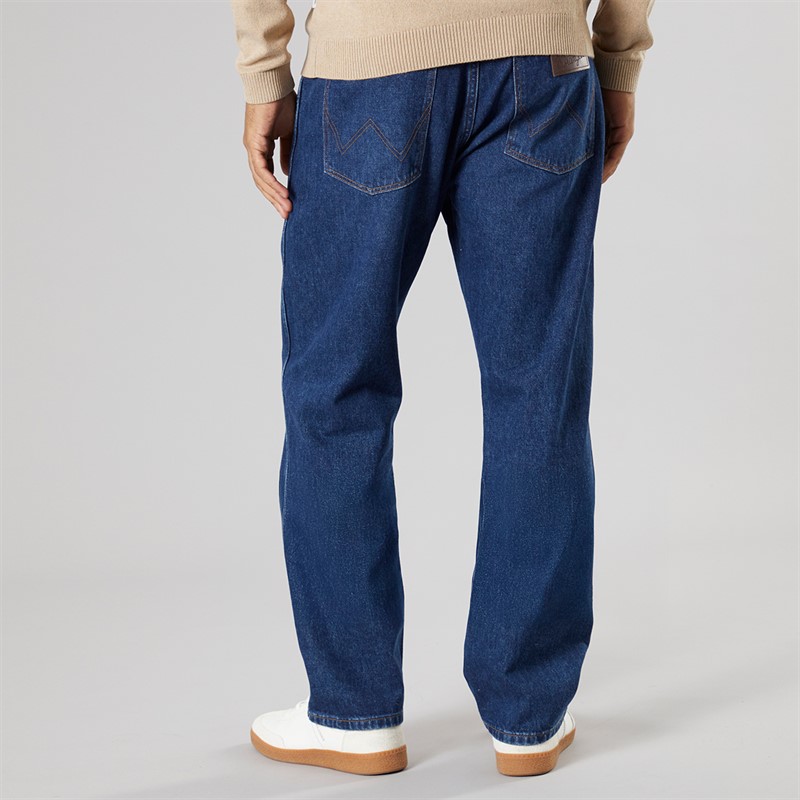 Wrangler Mens Frontier Relaxed Straight Jeans Polar Steel