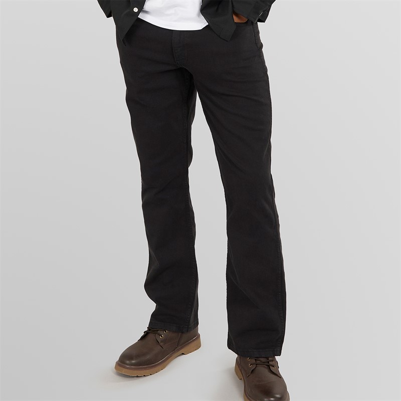 Wrangler Mens Horizon Regular Bootcut Jeans Black Rinse