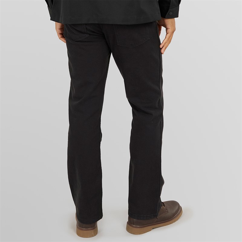 Wrangler Mens Horizon Regular Bootcut Jeans Black Rinse