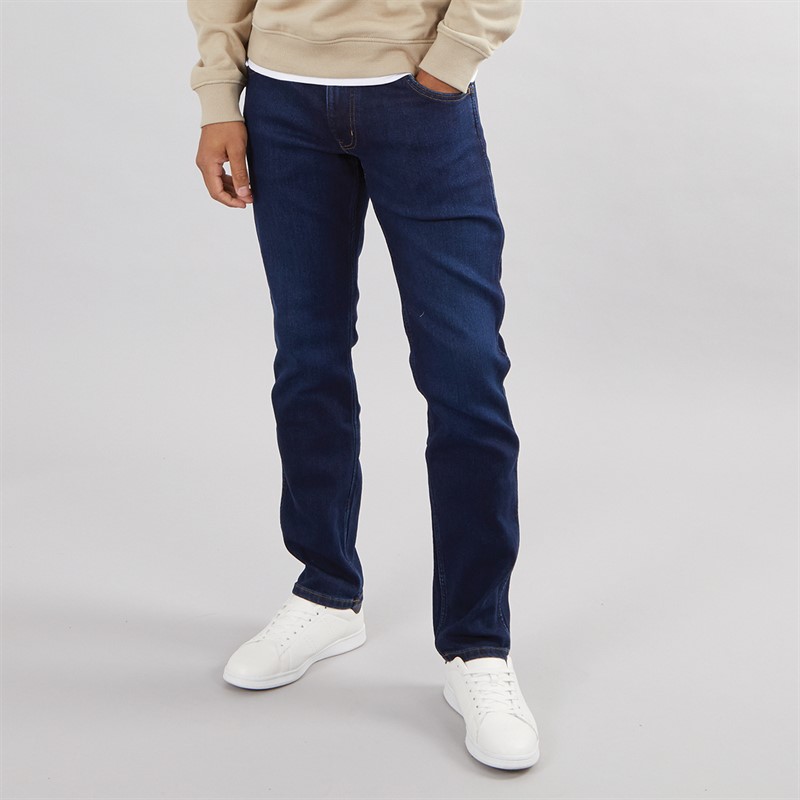 Wrangler Mens Greensboro Regular Straight Fit Jeans Cosmic Blue - Size 34/34