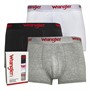 Wrangler Mens Tasker Three Pack Trunks Black/White/Grey Marl