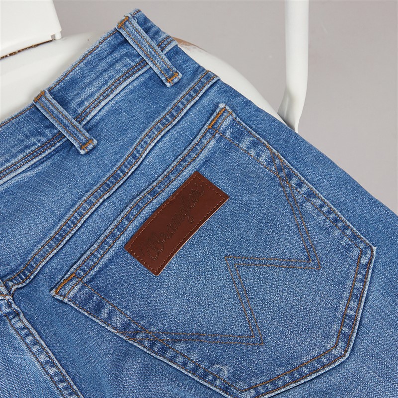 Wrangler Mens Texas Slim Jeans Glacier