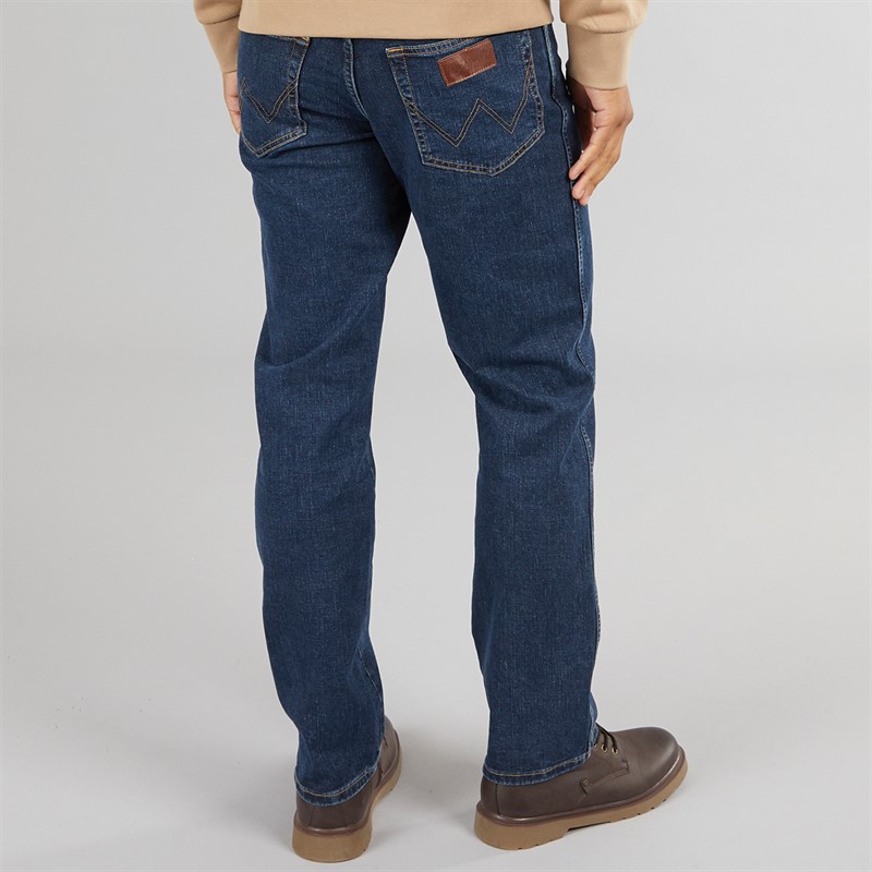 Wrangler Mens Texas Authentic Straight Jeans Stone River