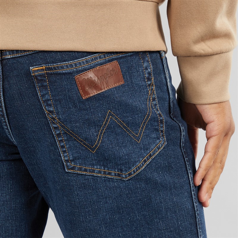 Wrangler Mens Texas Authentic Straight Jeans Stone River