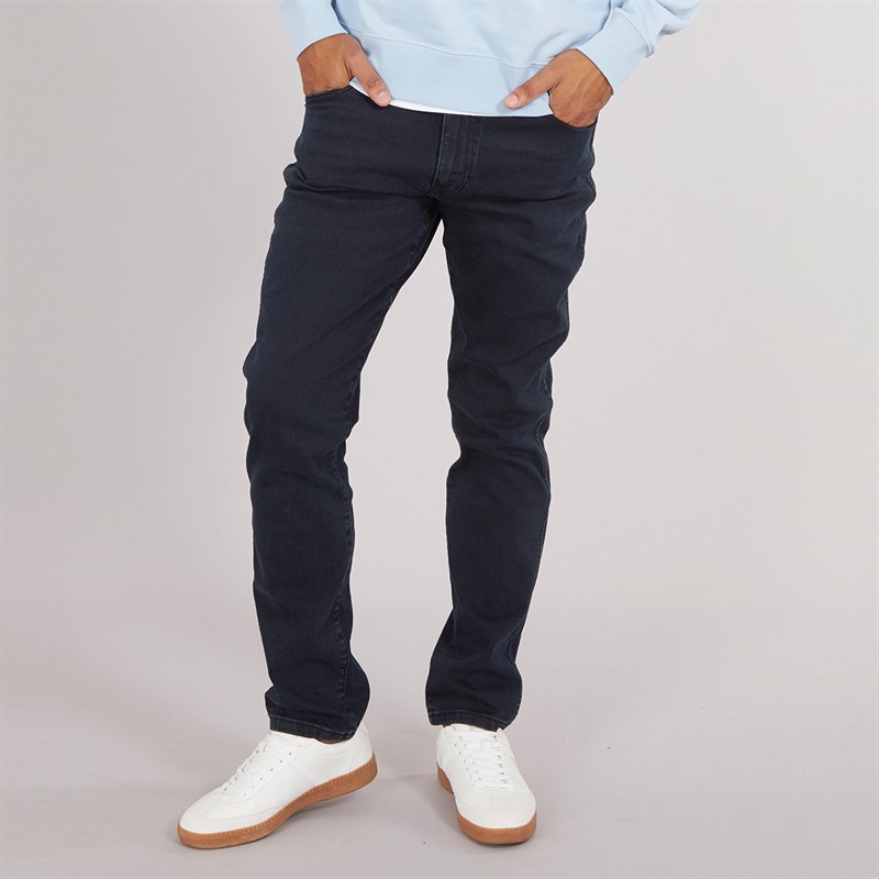 Wrangler Mens Larston Slim Tapered Jeans Cloudy Skies - Size 28/32