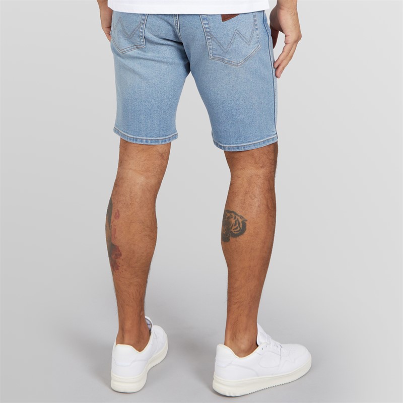 Wrangler Mens Texas Denim Shorts Aged Blue