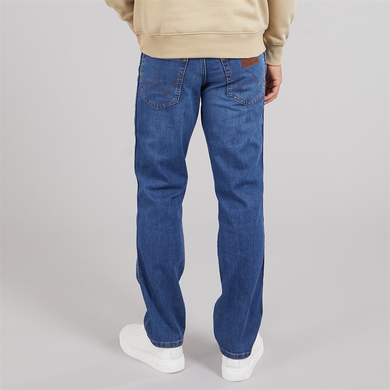 Wrangler Mens Texas Straight Jeans Mid Visual