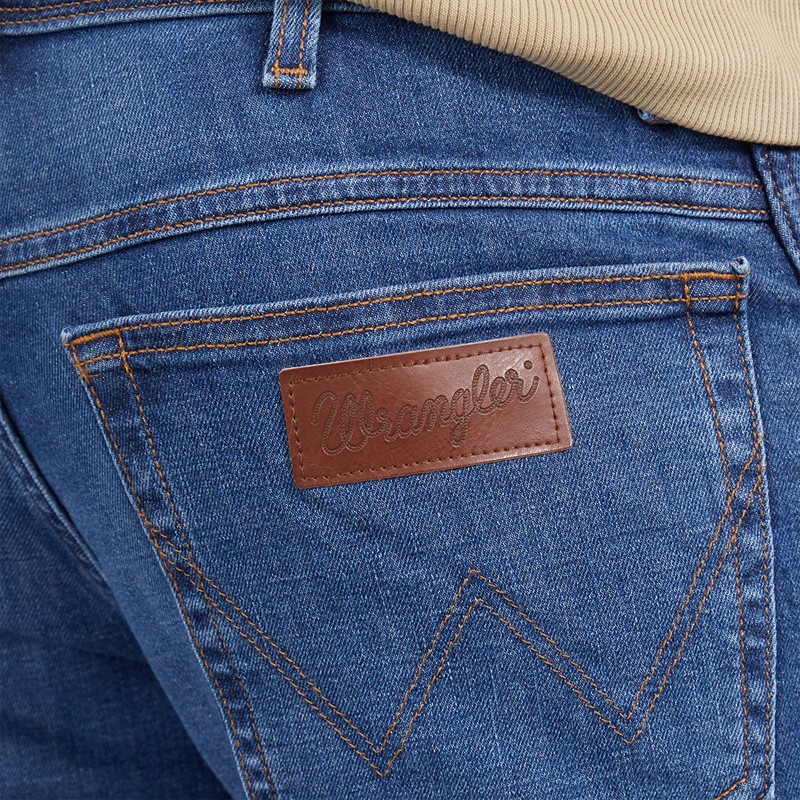 Wrangler Mens Texas Straight Jeans Mid Visual
