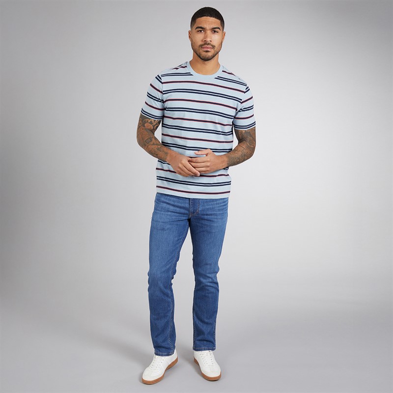 Wrangler Mens Greensboro Straight Fit Jeans Mid Visual