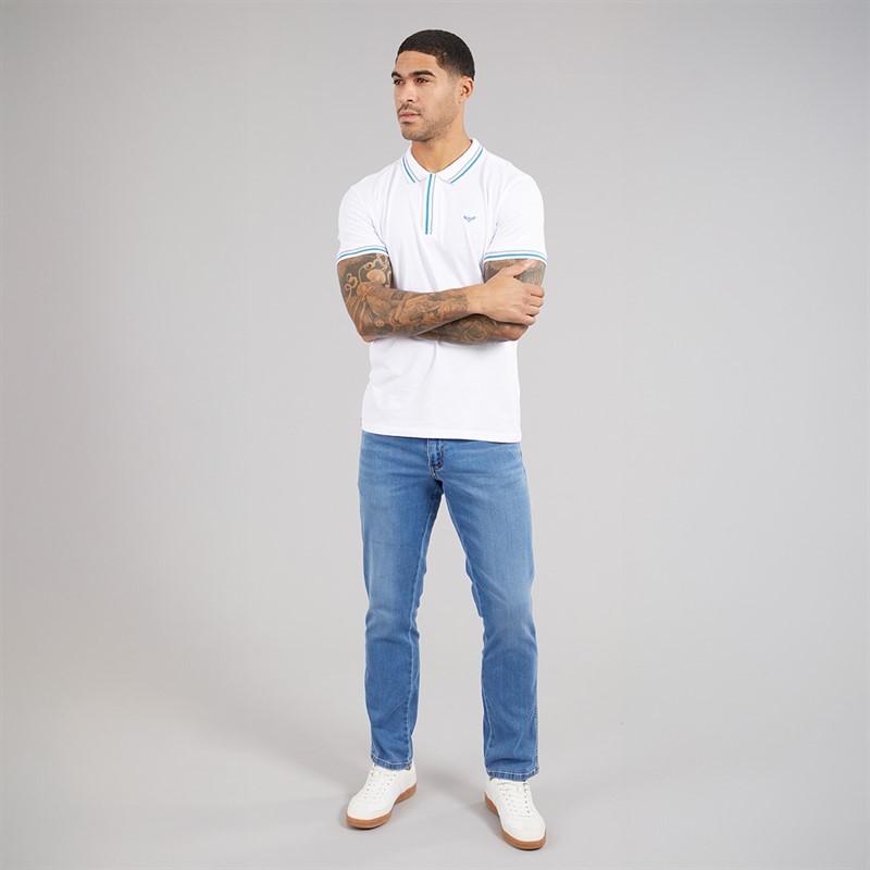 Wrangler Mens Texas Slim Jeans Light Visual