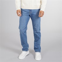 Wrangler Mens Frontier Relaxed Straight Jeans Sea Floor