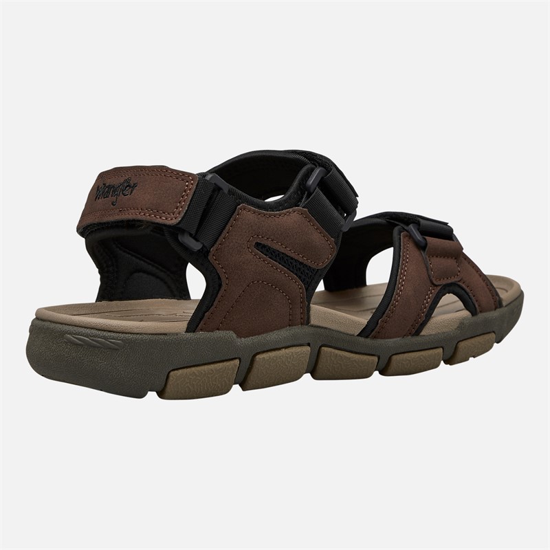 Wrangler Mens Buster Sandals Coffee Bean