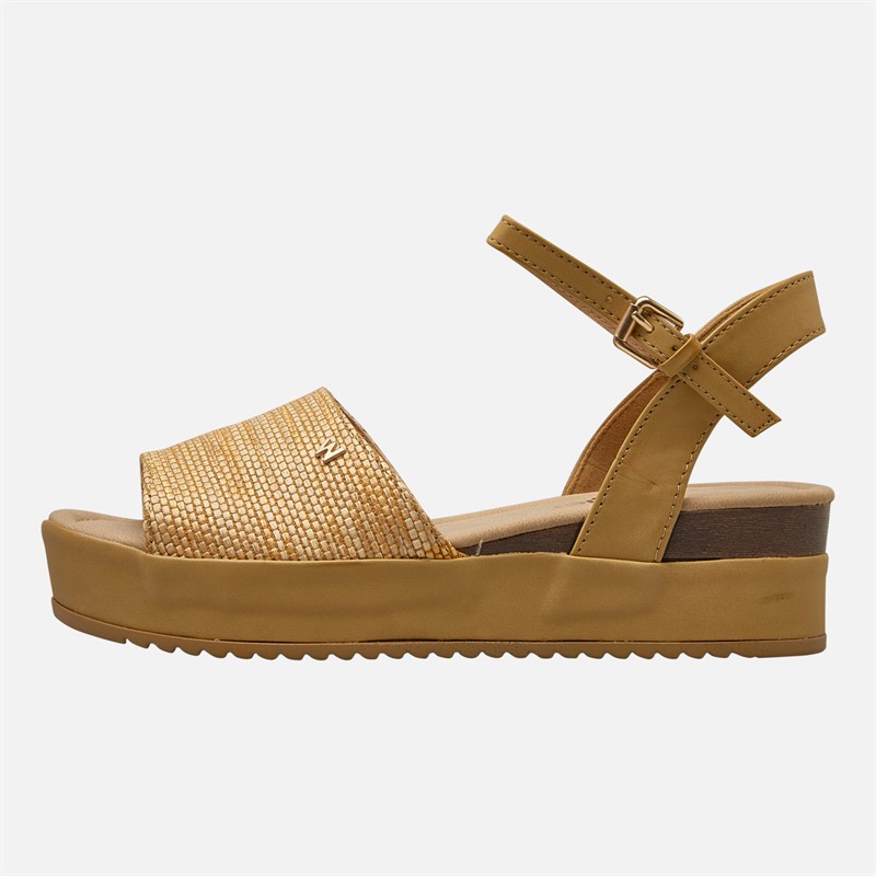 Wrangler Womens Norma Chunky Anle Strap Sandals Warm Sand