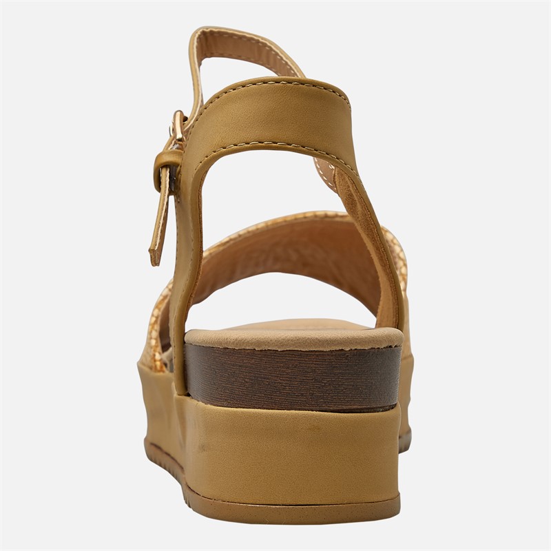 Wrangler Womens Norma Chunky Anle Strap Sandals Warm Sand