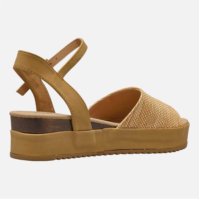 Wrangler Womens Norma Chunky Anle Strap Sandals Warm Sand