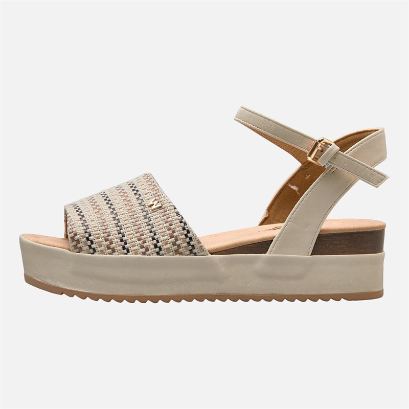 Wrangler Womens Norma Chunky Ankle Strap Sandals Birch