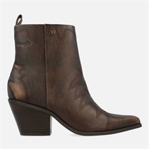 Wrangler Womens Mae Block Heel Boots Chestnut