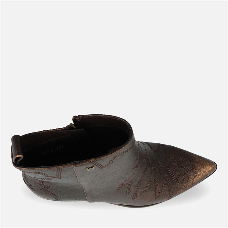 Wrangler Womens Mae Block Heel Boots Chestnut