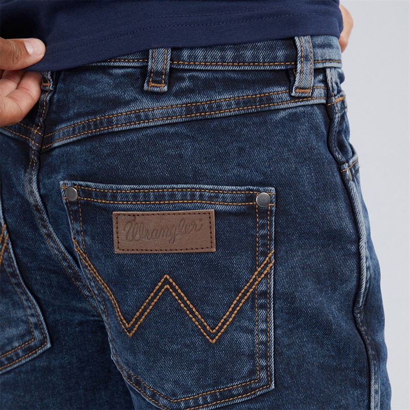 Wrangler Boys Greensboro Straight Fit Jeans Blue Black