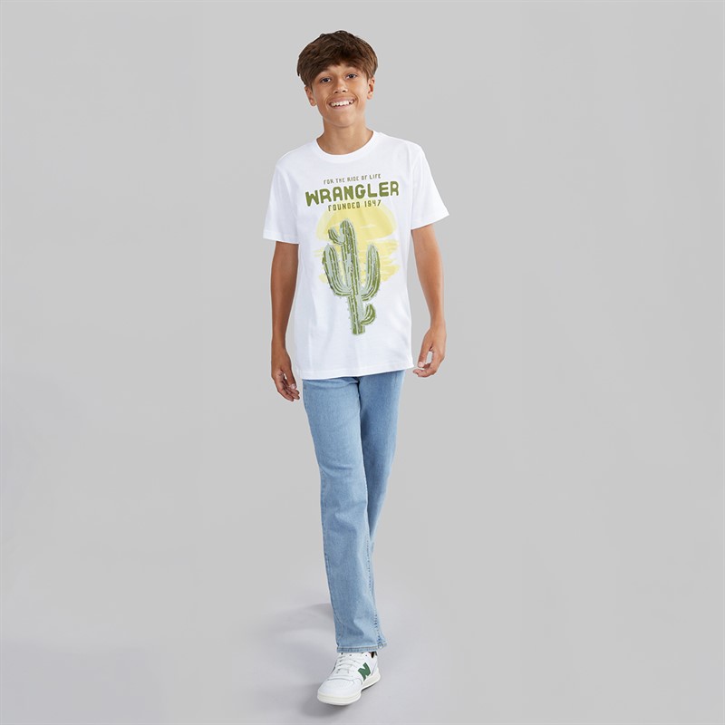 Wrangler Boys Western T-Shirt Bright White
