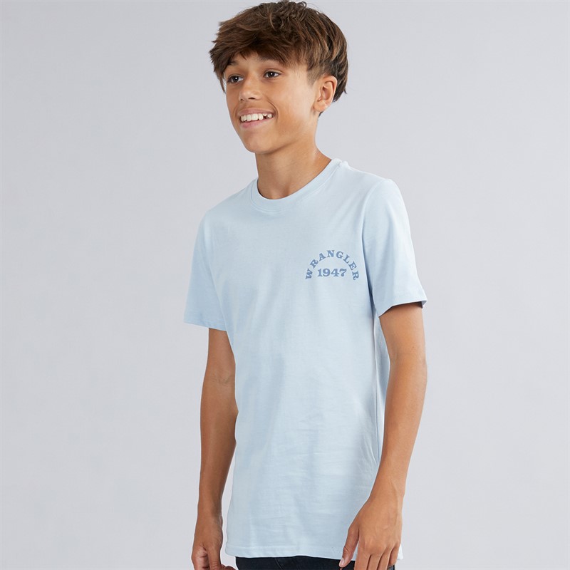 Wrangler Boys Wrancher T-Shirt Niagra Mist