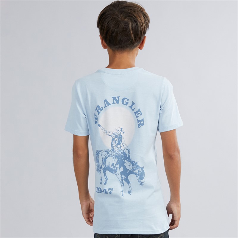 Wrangler Boys Wrancher T-Shirt Niagra Mist