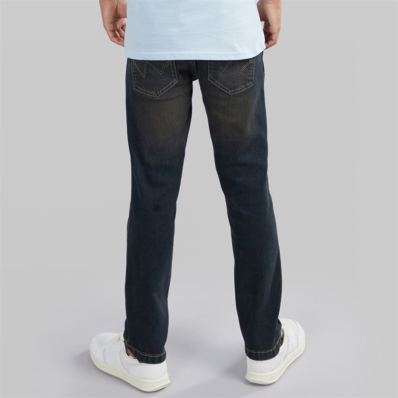 Wrangler Boys Greensboro Straight Fit Jeans Grey Tint Wash