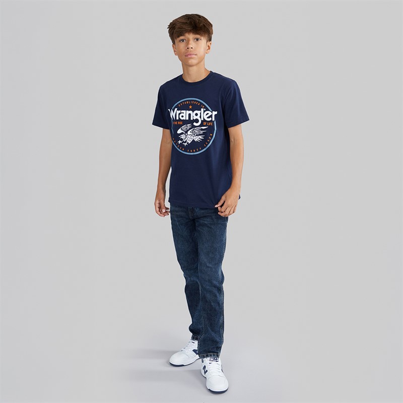 Wrangler Boys Eagle T-Shirt Navy Blazer
