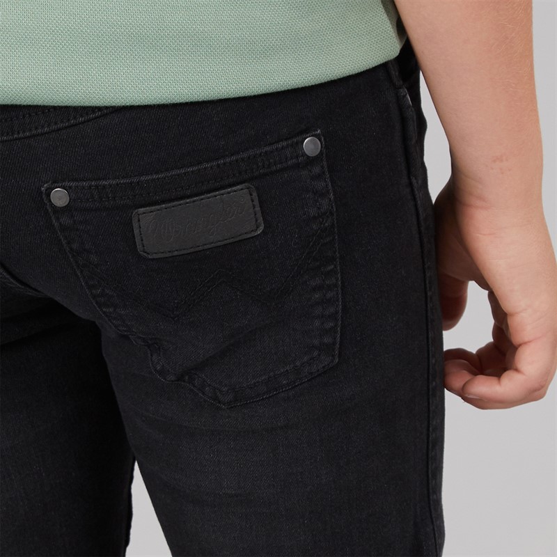 Wrangler Drenge Greensboro Straight Fit Jeans Black Wash