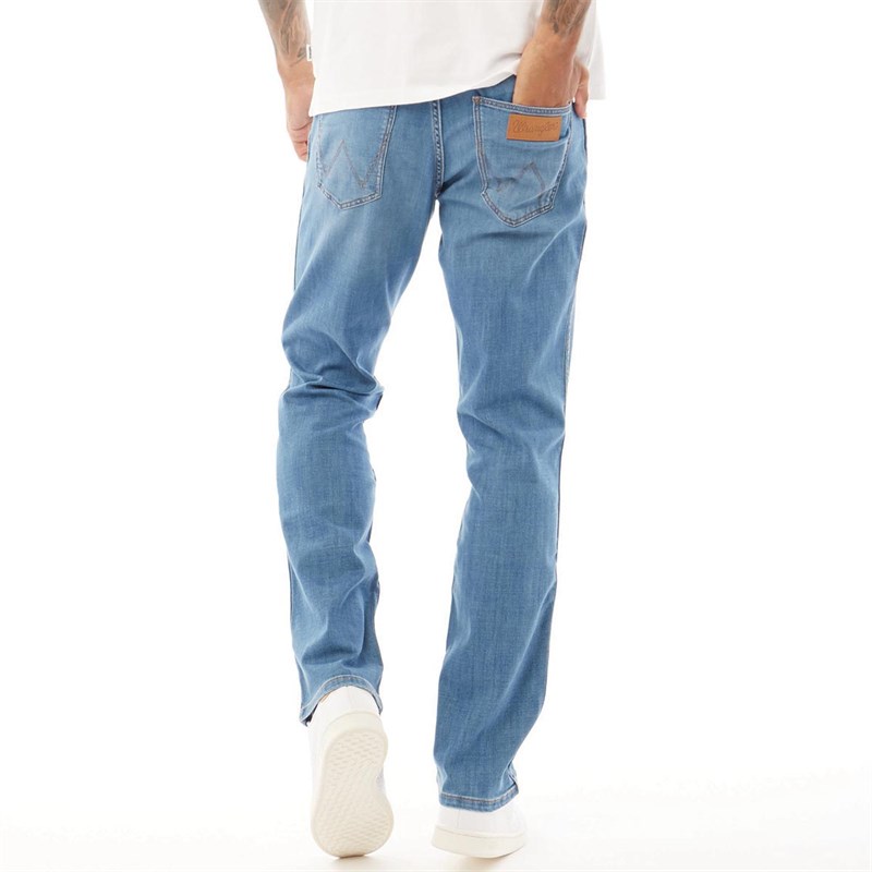 Wrangler Heren Greensboro Straight Fit Jeans Denim