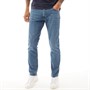 Wrangler Męskie Larston Jeansy Slim Denimowy Niebieski