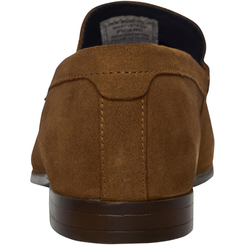 Thomas Crick by Red Tape Mens Picard Tassel Loafers Tan Suede