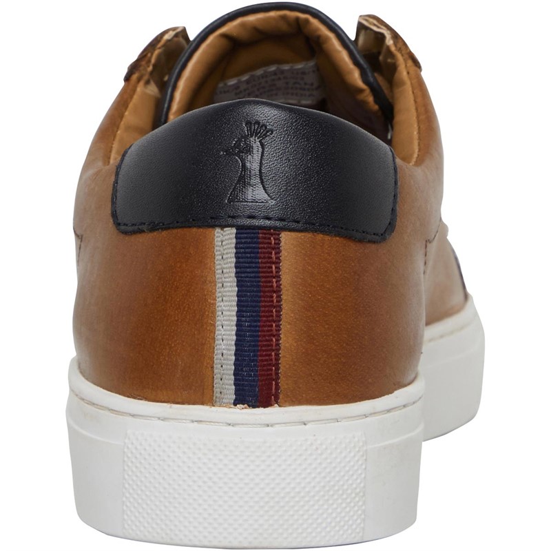 Thomas Crick by Red Tape Mens Evers Cupsole Trainers Tan Leather