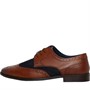 Thomas Crick by Red Tape Mens Bruno Two Tone Brogue Shoes Tan Leather/Navy Suede