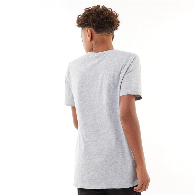 SikSilk Junior T-Shirt Grey Marl