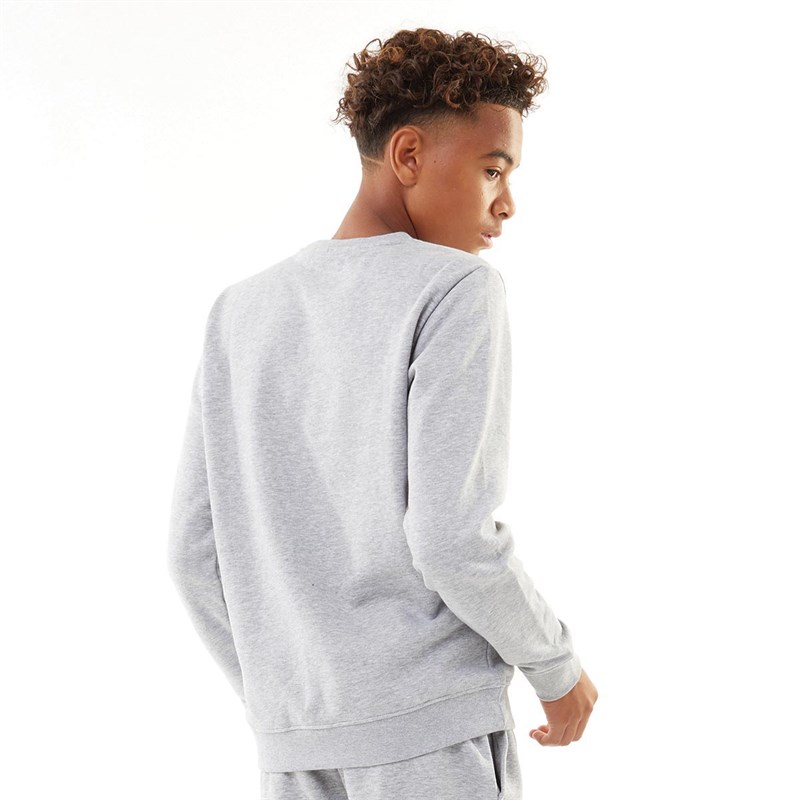 SikSilk Junior Crew Sweater Grey Marl