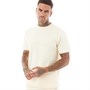 SikSilk Mens Foundation Embossed T-Shirt Ecru