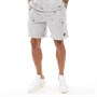 SikSilk Mens Paint Splatter Shorts Grey Marl