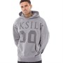 SikSilk Mens Relaxed Fit Overhead Hoodie Grey