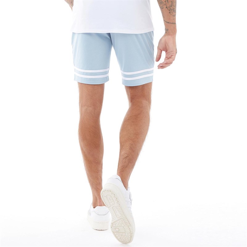 SikSilk Mens Relaxed Mesh Bound Shorts Blue