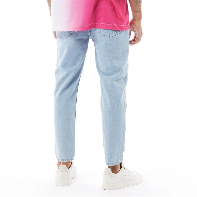 SikSilk Mens Basic Carrot Denims Light Blue Wash